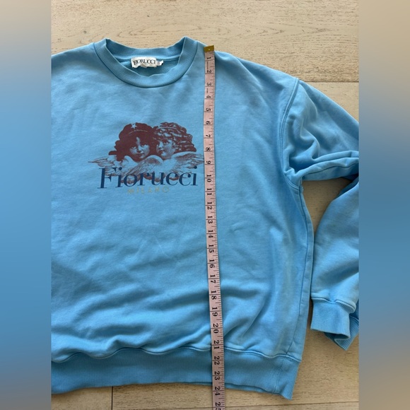 Fiorucci ANGELS SWEATSHIRT blue oversized S - Picture 12 of 12